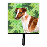 "Caroline's Treasures Smooth Fox Terrier St Patrick's Wall Hook, Small, Multicolor"