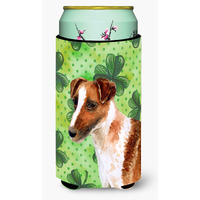 "Caroline's Treasures Smooth Fox Terrier St Patrick's Decorative Can Hugger, Tall Boy, Multicolor"