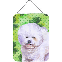 "Caroline's Treasures Bichon Frise St Patrick's Metal Print, 16"" x 12"", Multicolor"