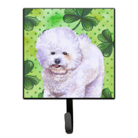"Caroline's Treasures Bichon Frise St Patrick's Wall Hook, Small, Multicolor"