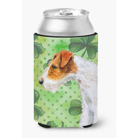 "Caroline's Treasures Fox Terrier St Patrick's Decorative Can Hugger, Multicolor"