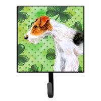 "Caroline's Treasures Fox Terrier St Patrick's Wall Hook, Small, Multicolor"