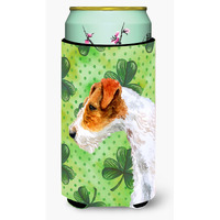 "Caroline's Treasures Fox Terrier St Patrick's Decorative Can Hugger, Tall Boy, Multicolor"