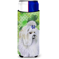 "Caroline's Treasures Maltese St Patrick's Decorative Can Hugger, Slim, Multicolor"