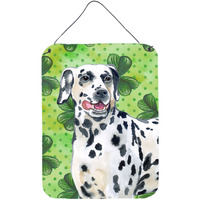 "Caroline's Treasures Dalmatian St Patrick's Metal Print, 16"" x 12"", Multicolor"