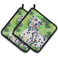 "Caroline's Treasures Dalmatian Decorated pot holder, 7.5H x 7.5W, St Patrick's Day"