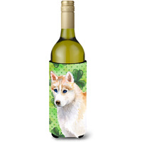 "Caroline's Treasures Siberian Husky St Patrick's Decorative Bottle Hugger, 750ml, Multicolor"