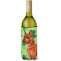 "Caroline's Treasures Miniature Pinscher St Patrick's Decorative Bottle Hugger, 750ml, Multicolor"