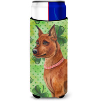 "Caroline's Treasures Miniature Pinscher St Patrick's Decorative Can Hugger, Slim, Multicolor"
