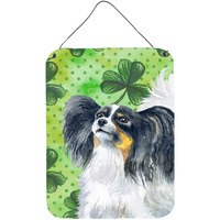 "Caroline's Treasures Papillon St Patrick's Metal Print, 16"" x 12"", Multicolor"