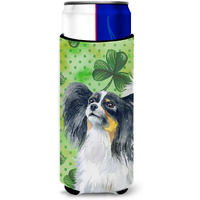 "Caroline's Treasures Papillon St Patrick's Decorative Can Hugger, Slim, Multicolor"