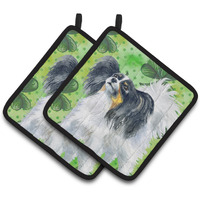 "Caroline's Treasures Papillon Decorated pot holder, 7.5H x 7.5W, St Patrick's Day"