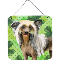 "Caroline's Treasures Chinese Crested Metal Print, 6h x 6w, St Patrick's Day"