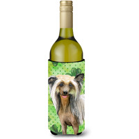 "Caroline's Treasures Chinese Crested St Patrick's Decorative Bottle Hugger, 750ml, Multicolor"