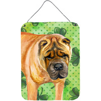 "Caroline's Treasures Shar Pei St Patrick's Metal Print, 16"" x 12"", Multicolor"
