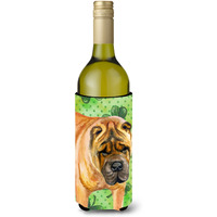 "Caroline's Treasures Shar Pei St Patrick's Decorative Bottle Hugger, 750ml, Multicolor"