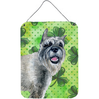 "Caroline's Treasures Schnauzer St Patrick's Metal Print, 16"" x 12"", Multicolor"