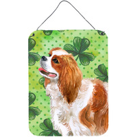"Caroline's Treasures Cavalier Spaniel St Patrick's Metal Print, 16"" x 12"", Multicolor"