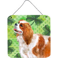 "Caroline's Treasures Cavalier Spaniel Metal Print, 6h x 6w, St Patrick's Day"