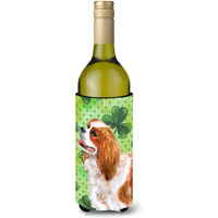 "Caroline's Treasures Cavalier Spaniel St Patrick's Decorative Bottle Hugger, 750ml, Multicolor"