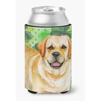 "Caroline's Treasures Golden Retriever St Patrick's Decorative Can Hugger, Multicolor"