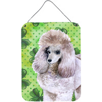 "Caroline's Treasures Poodle St Patrick's Metal Print, 16"" x 12"", Multicolor"