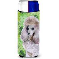 "Caroline's Treasures Poodle St Patrick's Decorative Can Hugger, Slim, Multicolor"