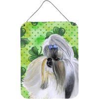 "Caroline's Treasures Shih Tzu St Patrick's Metal Print, 16"" x 12"", Multicolor"