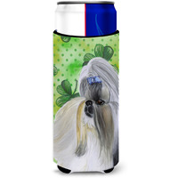 "Caroline's Treasures Shih Tzu St Patrick's Decorative Can Hugger, Slim, Multicolor"