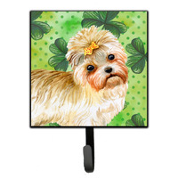 "Caroline's Treasures Morkie St Patrick's Wall Hook, Small, Multicolor"