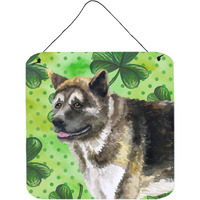 "Caroline's Treasures American Akita Metal Print, 6h x 6w, St Patrick's Day"