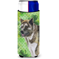 "Caroline's Treasures American Akita St Patrick's Decorative Can Hugger, Slim, Multicolor"