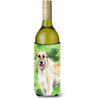 "Caroline's Treasures Irish Wolfhound St Patrick's Decorative Bottle Hugger, 750ml, Multicolor"