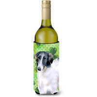 "Caroline's Treasures Borzoi St Patrick's Decorative Bottle Hugger, 750ml, Multicolor"