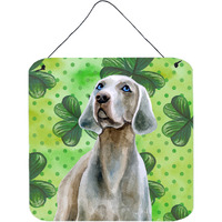 "Caroline's Treasures Weimaraner Metal Print, 6h x 6w, St Patrick's Day"