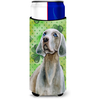 "Caroline's Treasures Weimaraner St Patrick's Decorative Can Hugger, Slim, Multicolor"