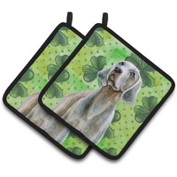 "Caroline's Treasures Weimaraner Decorated pot holder, 7.5H x 7.5W, St Patrick's Day"