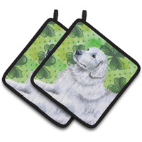 "Caroline's Treasures Maremma Sheepdog Decorated pot holder, 7.5H x 7.5W, St Patrick's Day"