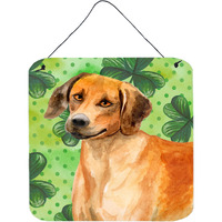 "Caroline's Treasures Rhodesian Ridgeback Metal Print, 6h x 6w, St Patrick's Day"