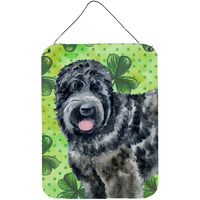 "Caroline's Treasures Black Russian Terrier St Patrick's Metal Print, 16"" x 12"", Multicolor"