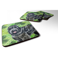 "Caroline's Treasures Black Russian Terrier St Patrick's Decorative coasters, Multicolor"
