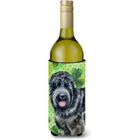 "Caroline's Treasures Black Russian Terrier St Patrick's Decorative Bottle Hugger, 750ml, Multicolor"