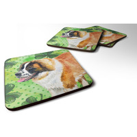 "Caroline's Treasures Saint Bernard St Patrick's Decorative coasters, Multicolor"
