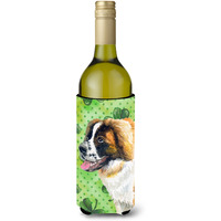 "Caroline's Treasures Saint Bernard St Patrick's Decorative Bottle Hugger, 750ml, Multicolor"