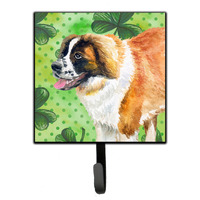 "Caroline's Treasures Saint Bernard St Patrick's Wall Hook, Small, Multicolor"