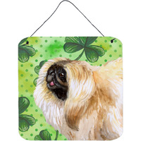 "Caroline's Treasures Pekingese Metal Print, 6h x 6w, St Patrick's Day"