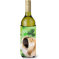 "Caroline's Treasures Pekingese St Patrick's Decorative Bottle Hugger, 750ml, Multicolor"