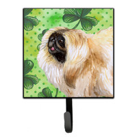 "Caroline's Treasures Pekingese St Patrick's Wall Hook, Small, Multicolor"