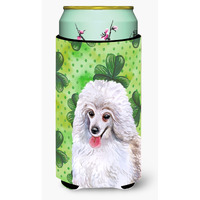 "Caroline's Treasures Medium White Poodle St Patrick's Decorative Can Hugger, Tall Boy, Multicolor"