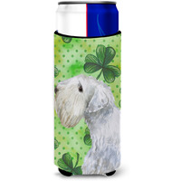"Caroline's Treasures Sealyham Terrier St Patrick's Decorative Can Hugger, Slim, Multicolor"